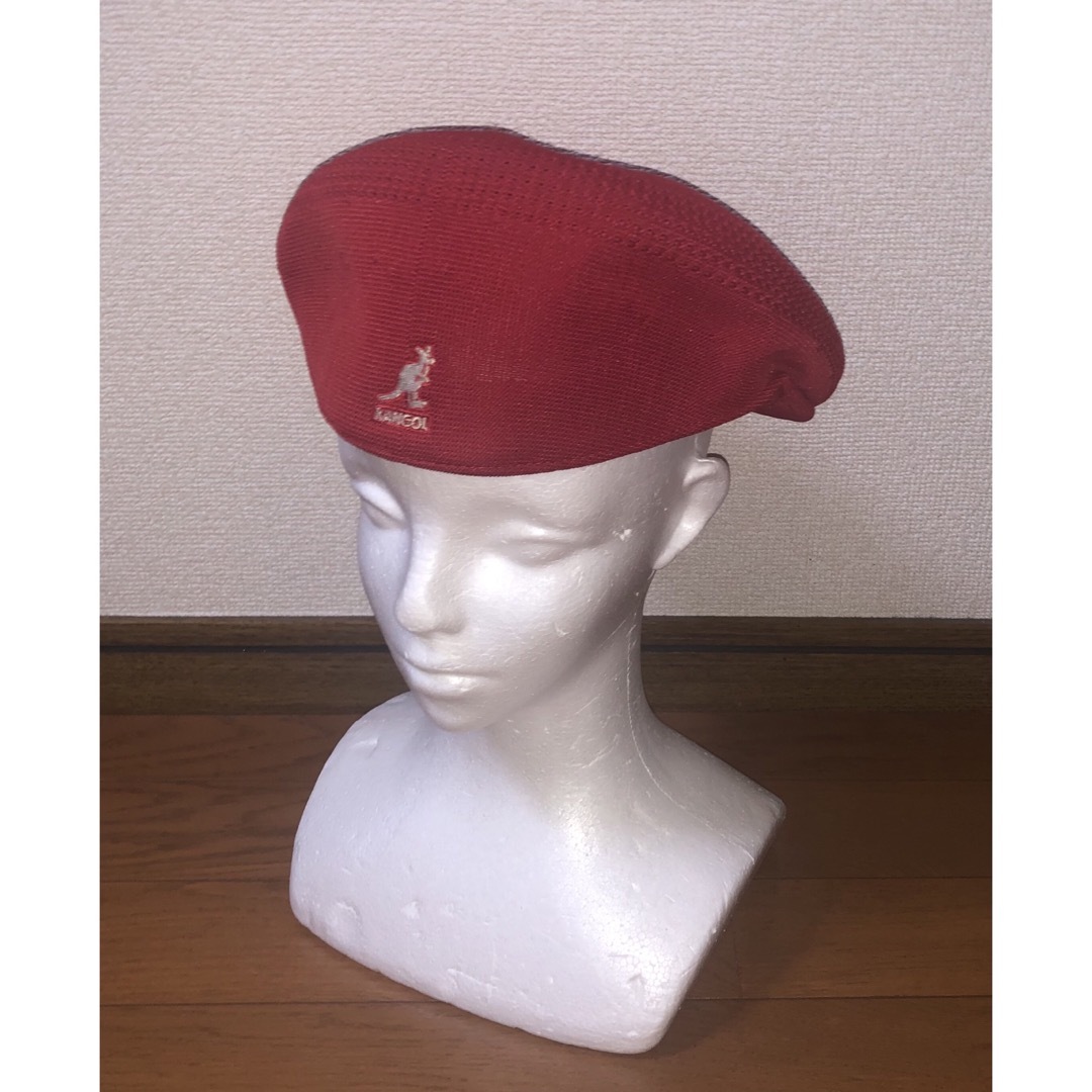 XL 美品 KANGOL ハンチングキャップ レッド 赤 カンゴール ベレー帽