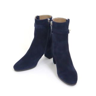 Hermes - エルメス サンジェルマン ショートブーツ スエード ネイビー
