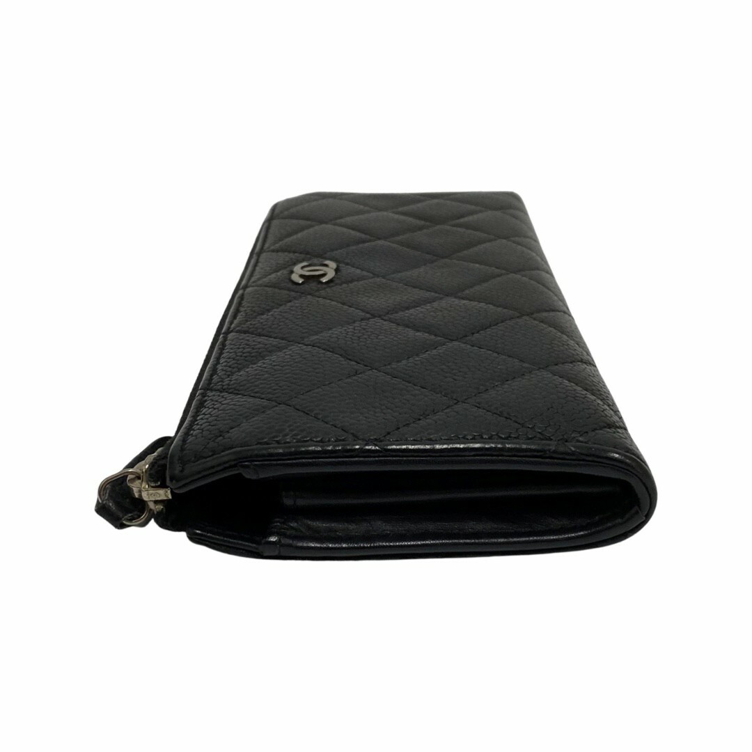 極美品】CHANEL ウォレット シャネル キャビアスキン 長財布-