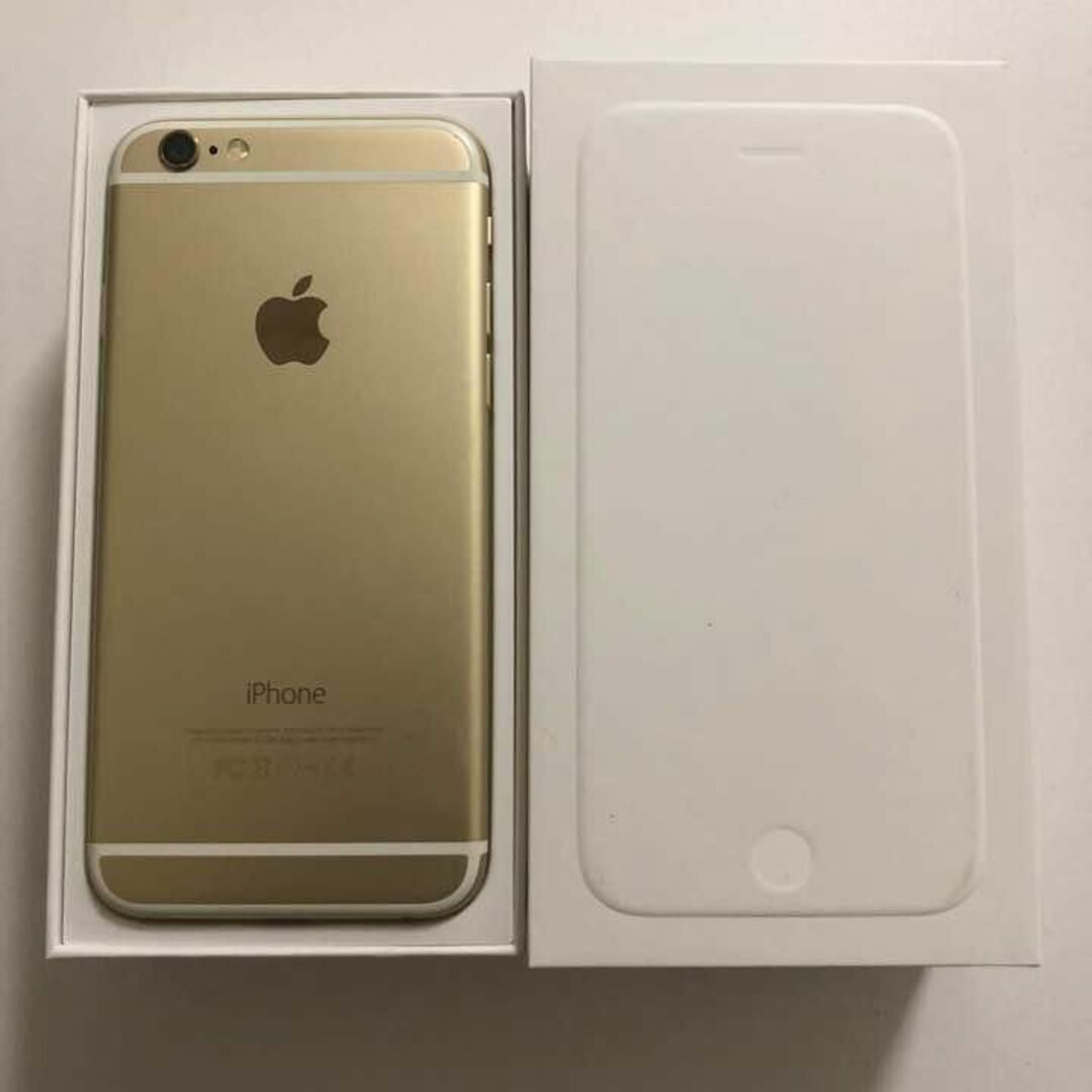 Apple(アップル)のiPhone 6 Gold 64GB 本体 スマホ/家電/カメラのスマートフォン/携帯電話(スマートフォン本体)の商品写真