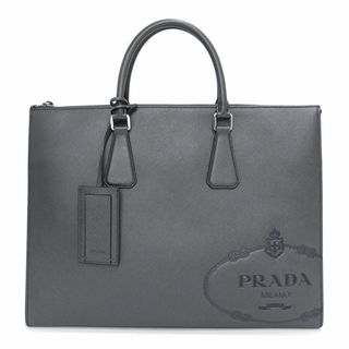 プラダ PRADA 本革 オールレザービジネスボストンバッグ ハンドバック 黒