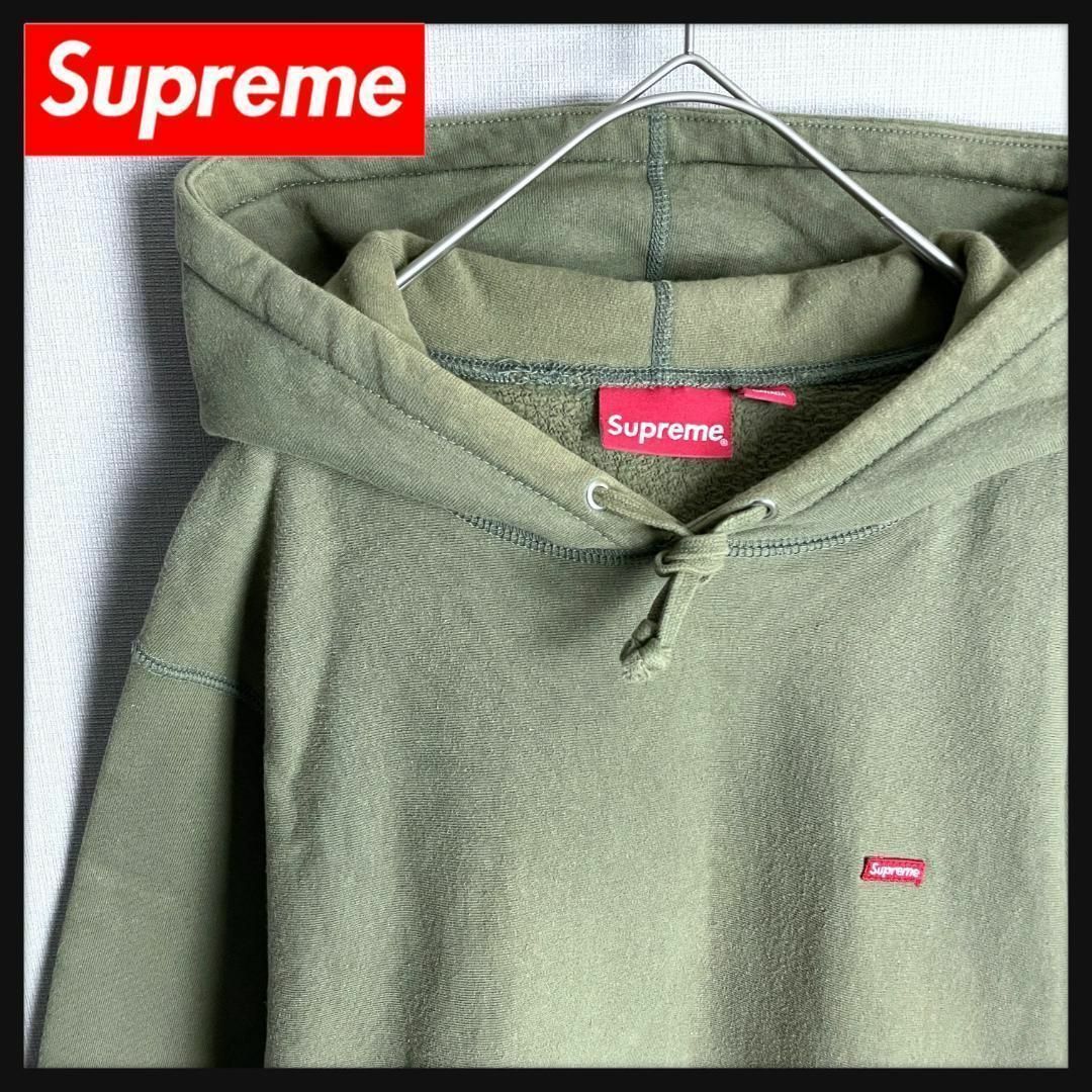 Supreme　ボックス刺繍ロゴ　パーカー　ブラック