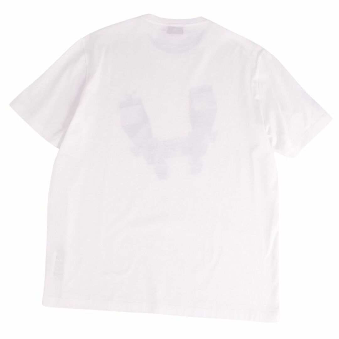 美品 エルメス HERMES Tシャツ 20SS カットソー IMPRIME HERMES ODYSEE Hロゴ トップス メンズ イタリア製 L ホワイト/ブルー