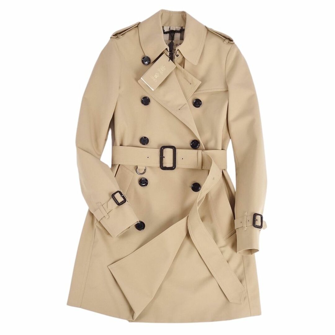 未使用 バーバリー BURBERRY コート トレンチコート 裏チェック コットン アウター レディース UK4 US2(XS相当) ベージュ |  フリマアプリ ラクマ