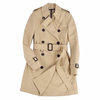 バーバリー(BURBERRY)の未使用 バーバリー BURBERRY コート トレンチコート 裏チェック コットン アウター レディース UK4 US2(XS相当) ベージュ(トレンチコート)