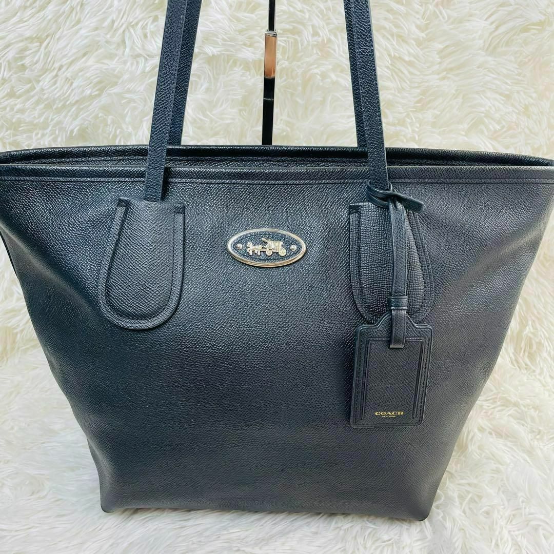 COACH - 【美品】 コーチ ハンドバッグ A4収納可 レザー ブラックの ...