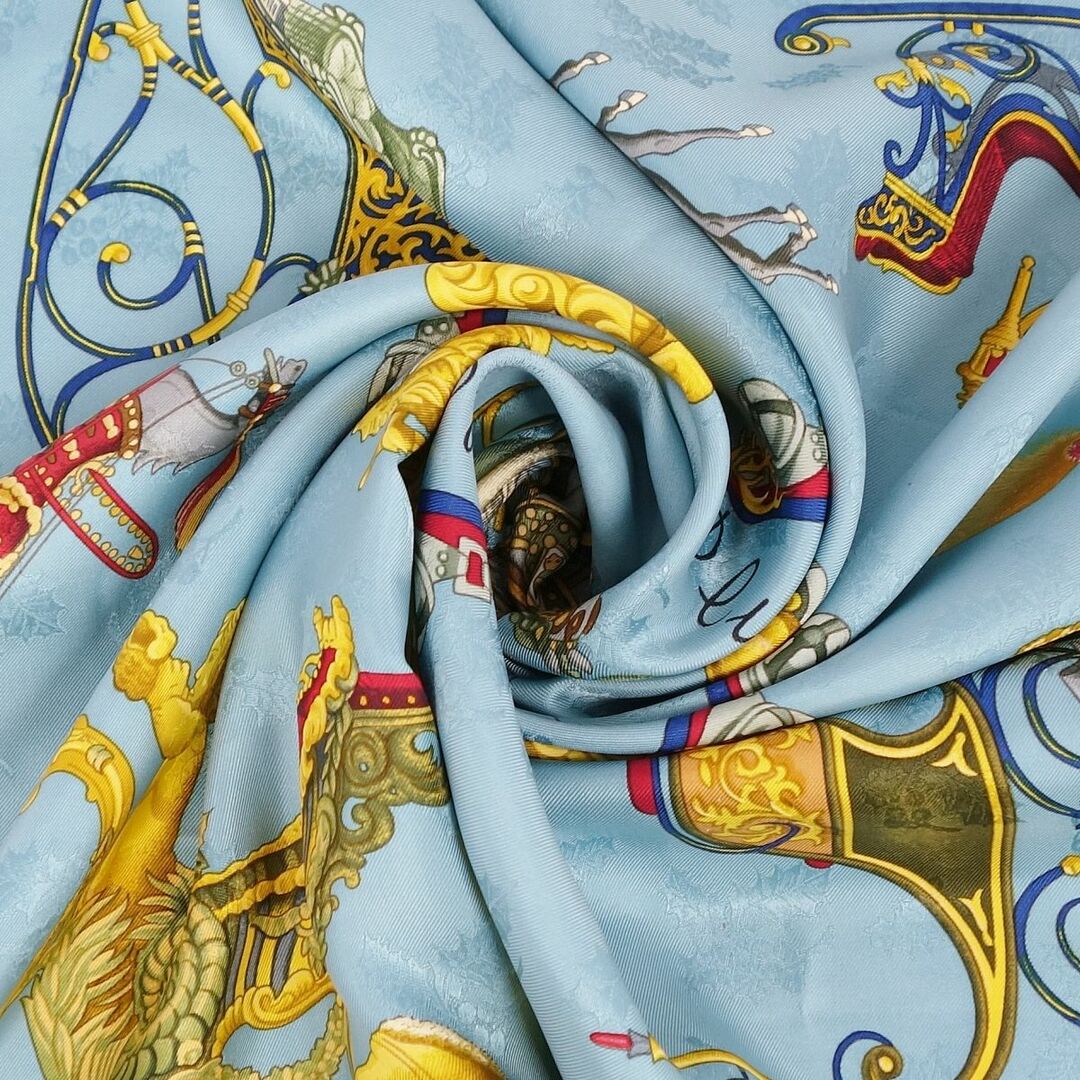 Hermes - 美品 エルメス HERMES スカーフ カレ90 Plumes et Grelots