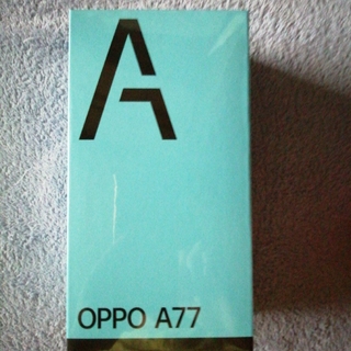 オッポ(OPPO)のOPPO A77 ブルー SIMフリー未開封新品(スマートフォン本体)
