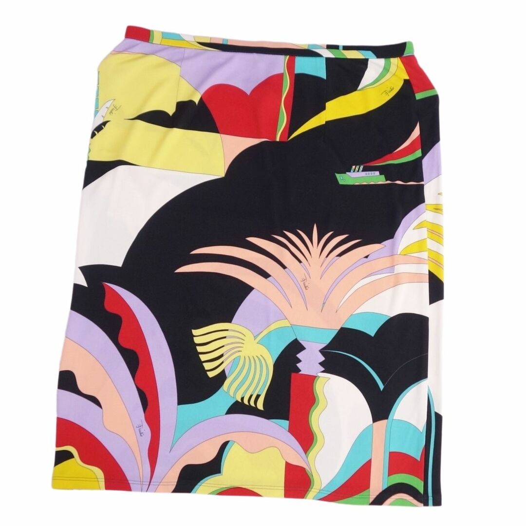 美品 エミリオプッチ EMILIO PUCCI スカート タイトスカート ひざ丈 総柄 ジャージー ボトムス レディース I40 USA8 F36(S~M相当) マルチカラー