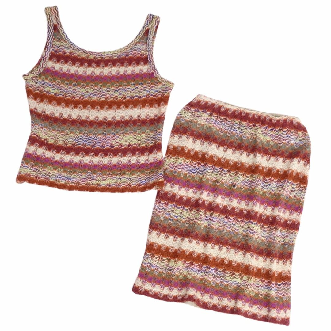 美品 ミッソーニ MISSONI セットアップ ニット タンクトップ