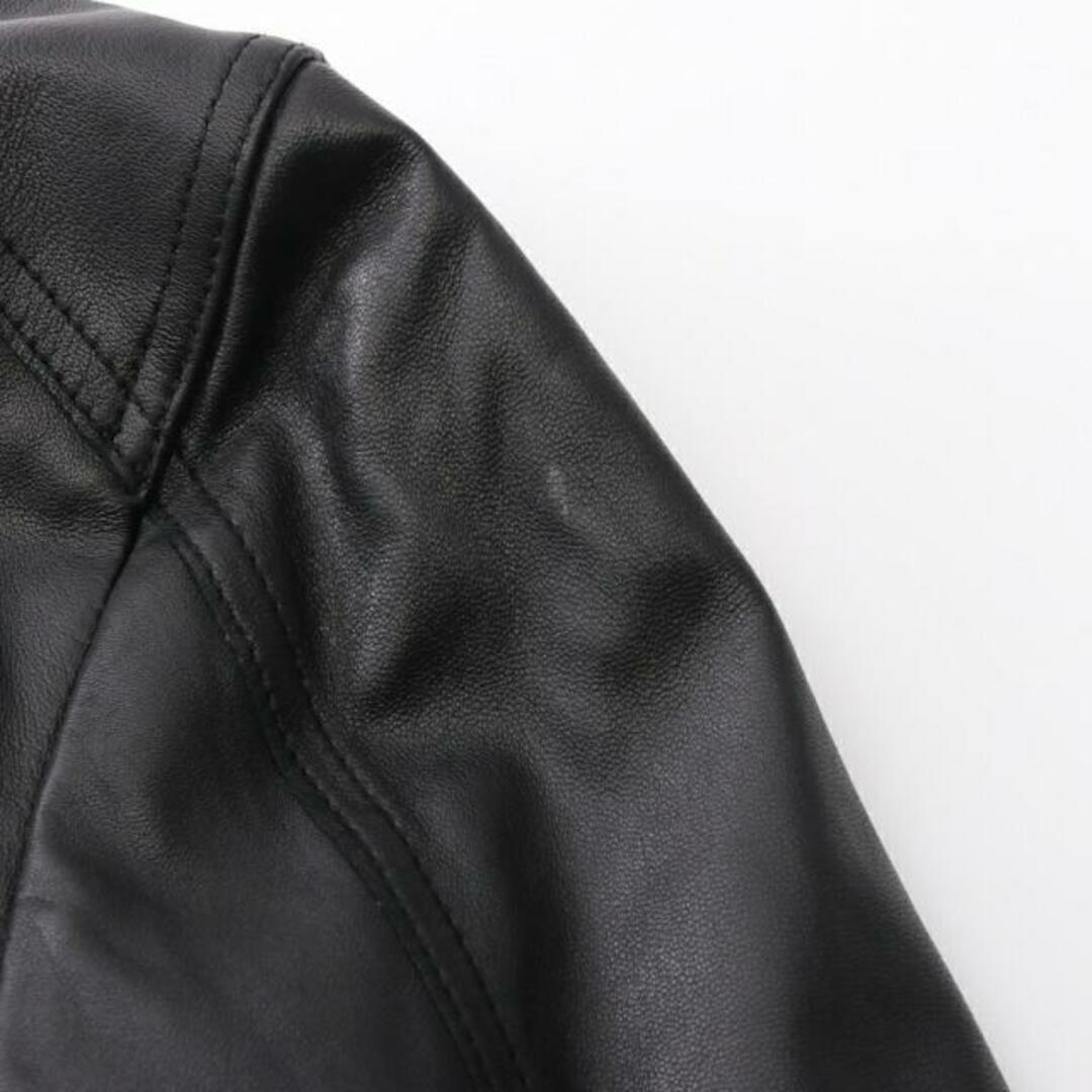 DIESEL(ディーゼル)の シングル ライダースジャケット ラムレザー ブラック メンズのジャケット/アウター(ライダースジャケット)の商品写真