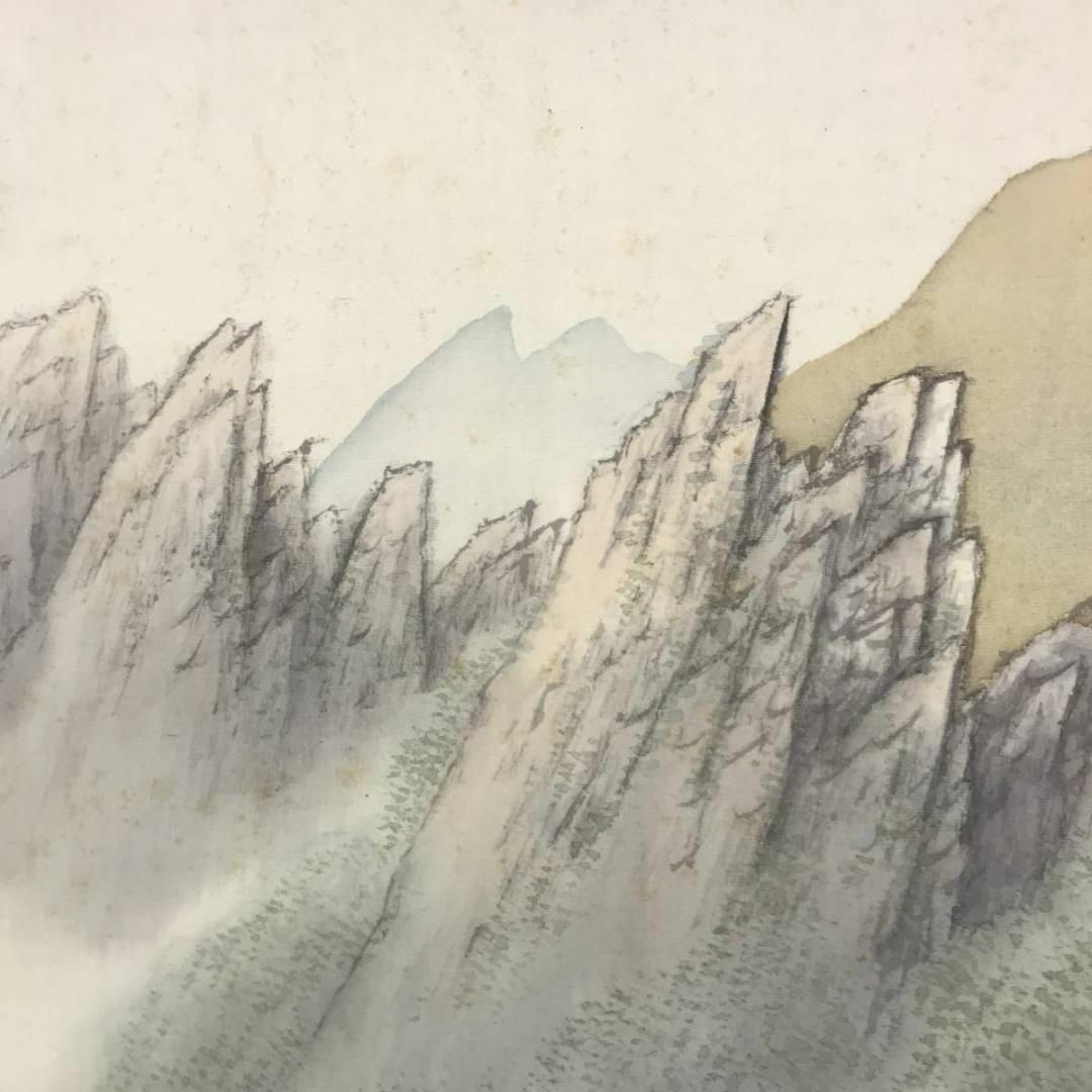 真作】平井楳仙/渓谷雨後図/春山渓谷/山水図/掛軸☆宝船☆AB-921 真作】平井楳仙/渓谷雨後図/春山渓谷/山水図/掛軸☆宝船☆AB-921