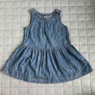 ベビーギャップ(babyGAP)のbabyGAP デニムワンピース 18~24months 90cm(ワンピース)