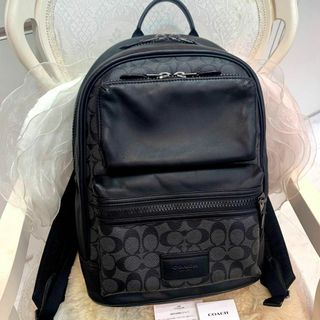 ☆超美品☆COACH シグネチャー柄 バックパック ブラック C4145