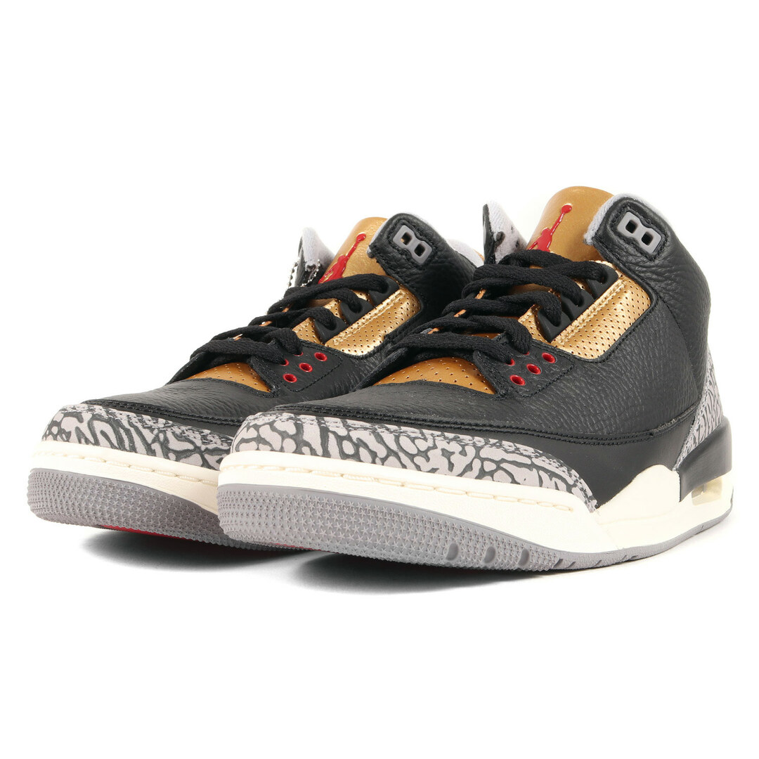 NIKE ナイキ スニーカー サイズ:27.5cm WMNS AIR JORDAN 3 RETRO BLACK GOLD CK9246-067 ブラック ファイアレッド メタリックゴールド WMNS US10.5 シューズ 靴 ブランド【メンズ】【K3785】