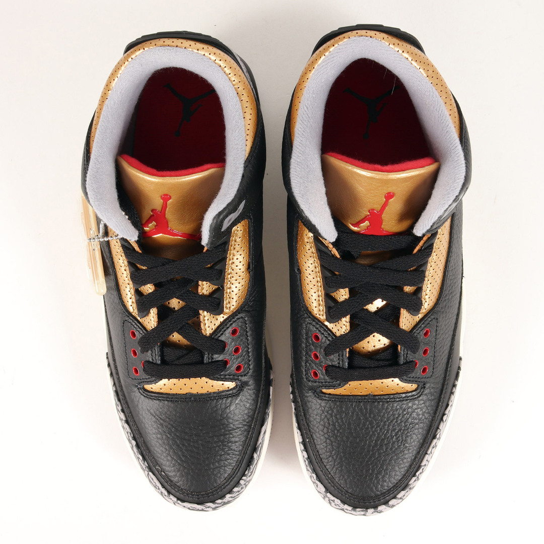 NIKE ナイキ スニーカー サイズ:27.5cm WMNS AIR JORDAN 3 RETRO BLACK GOLD CK9246-067 ブラック ファイアレッド メタリックゴールド WMNS US10.5 シューズ 靴 ブランド【メンズ】【K3785】