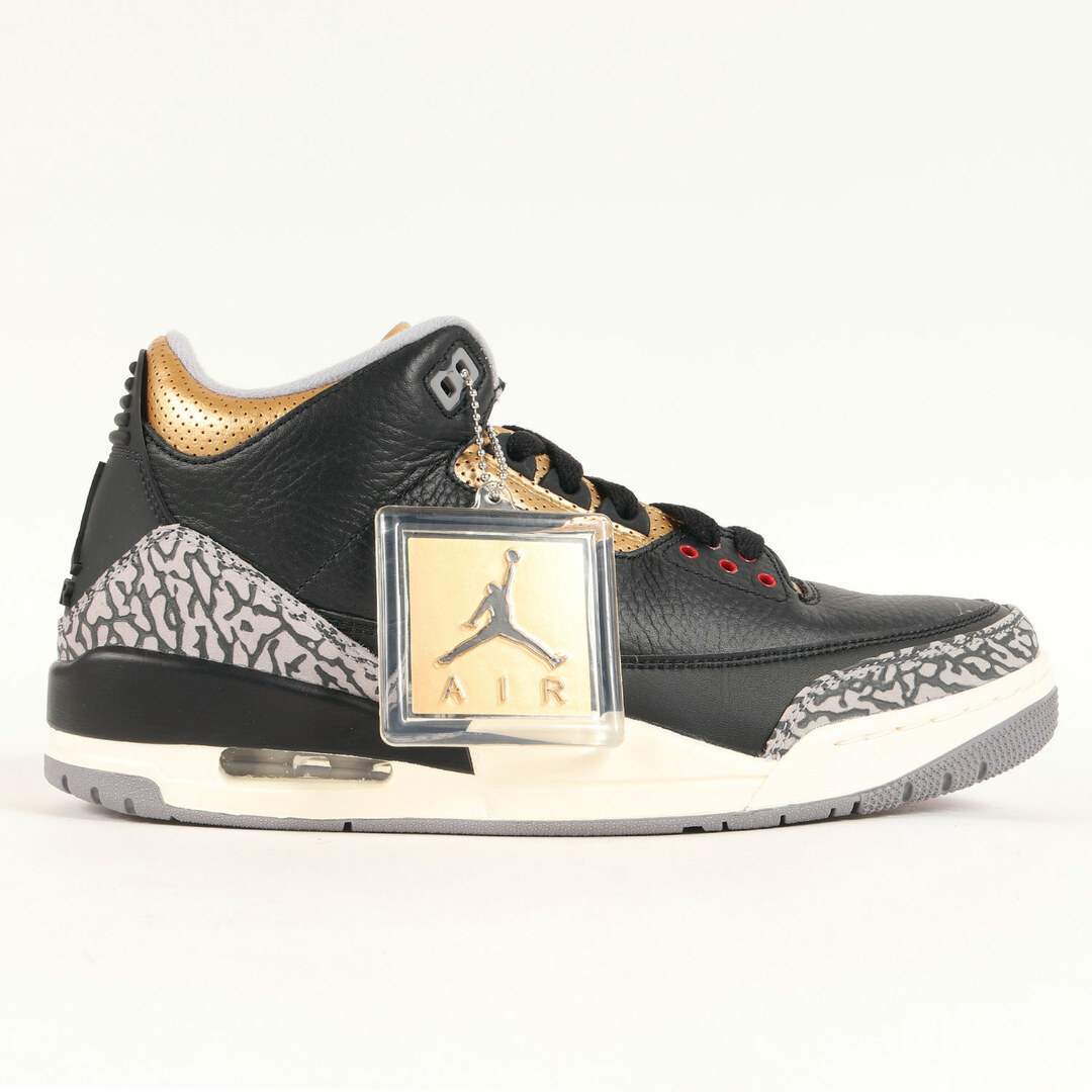 NIKE ナイキ スニーカー サイズ:27.5cm WMNS AIR JORDAN 3 RETRO BLACK GOLD CK9246-067 ブラック ファイアレッド メタリックゴールド WMNS US10.5 シューズ 靴 ブランド【メンズ】【K3785】