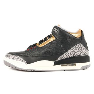 NIKE ナイキ スニーカー サイズ:27.5cm WMNS AIR JORDAN 3 RETRO BLACK GOLD CK9246-067 ブラック ファイアレッド メタリックゴールド WMNS US10.5 シューズ 靴 ブランド【メンズ】【K3785】