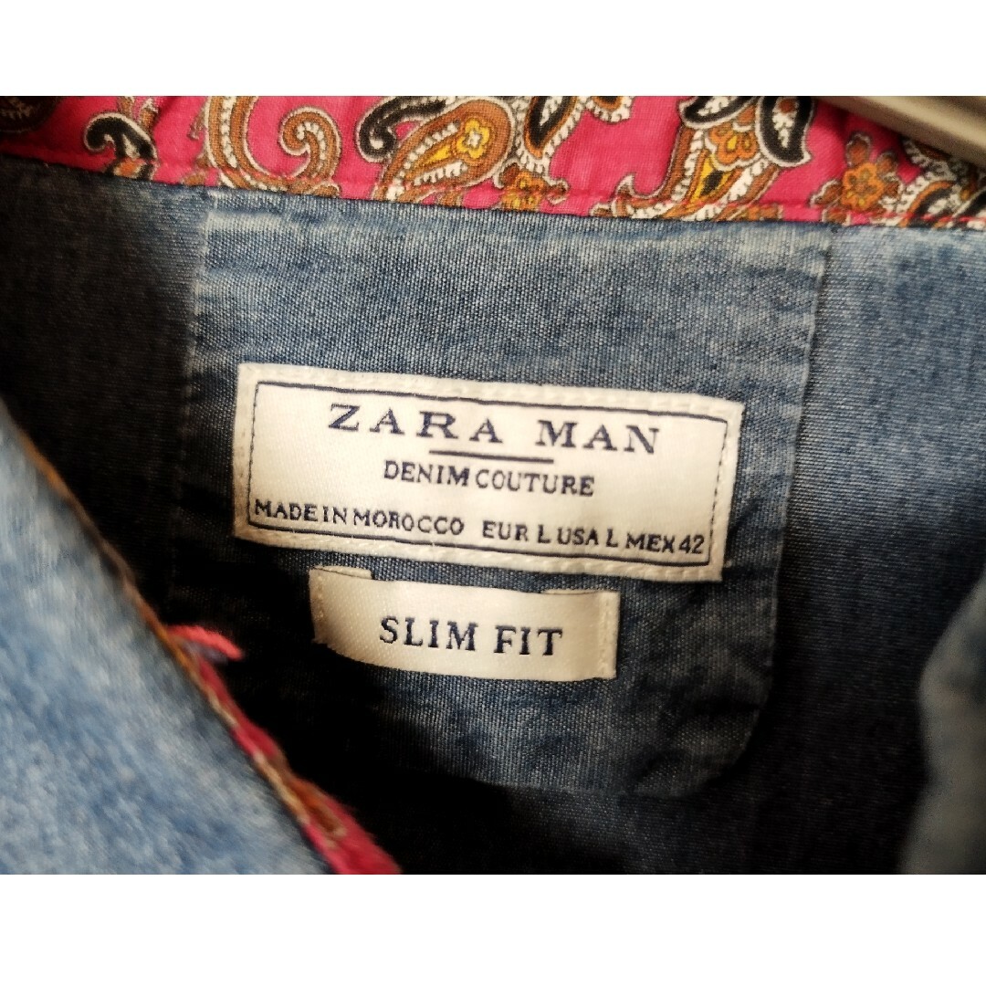 ZARA(ザラ)のZARA MEN ペイズリー長袖シャツ （スリムフィット) メンズのトップス(シャツ)の商品写真