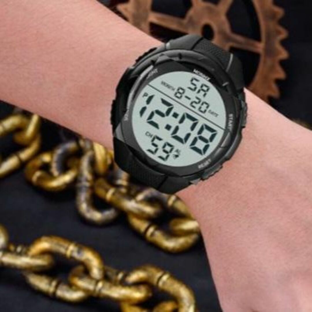 ダイバーズタイプ HONHX アウトドア白　新品未使用　3気圧防水腕時計
