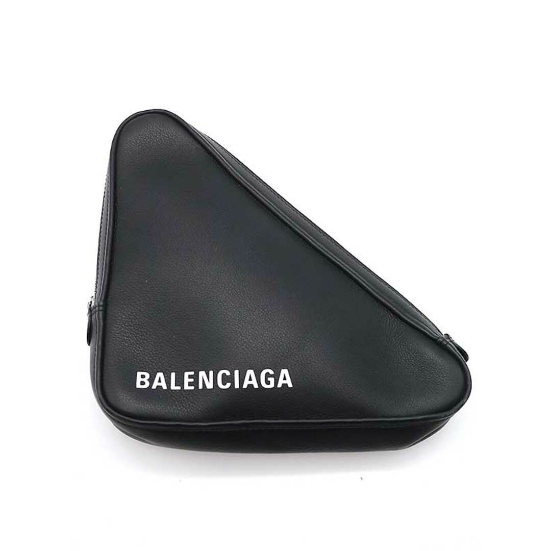 クラッチバッグBALENCIAGA バレンシアガ ロゴ トライアングルレザークラッチバッグ