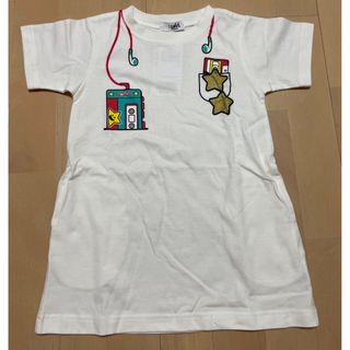 エックスガール ワンピース 半袖Tシャツ 100㎝ 白 新品(ワンピース)