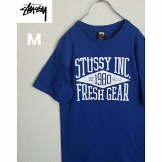 ステューシー(STUSSY)のOLD　stussy ステューシー FRESH GEAR　Tシャツ　ブルー　M(Tシャツ/カットソー(半袖/袖なし))