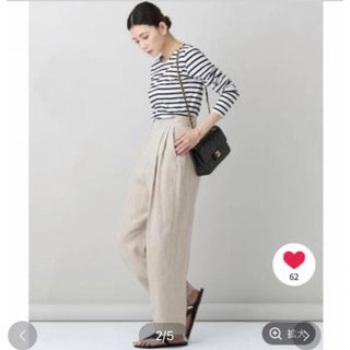 新品 カレンソロジーリネンタックパンツ 36
