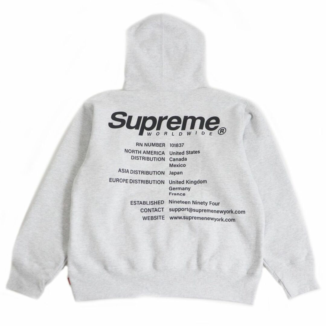 Supreme 極美品23SS Supreme/シュプリーム Worldwide Hooded Sweatshirt ロゴ刺繍 裏起毛  フーディー/スウェットパーカー アッシュグレー S 正規の通販 by 衣類＆ブランドリサイクル GREEN ラクマ店｜シュプリームならラクマ