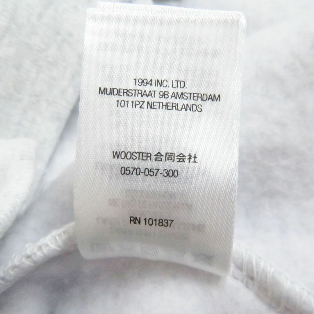 極美品□23SS Supreme/シュプリーム Worldwide Hooded Sweatshirt ロゴ刺繍 裏起毛 フーディー/スウェットパーカー アッシュグレー S 正規