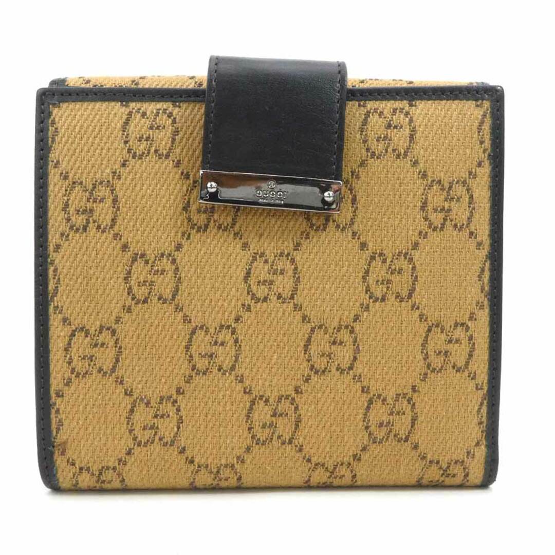 Gucci - グッチ GUCCI 二つ折り財布 GGキャンバス キャンバス/レザー