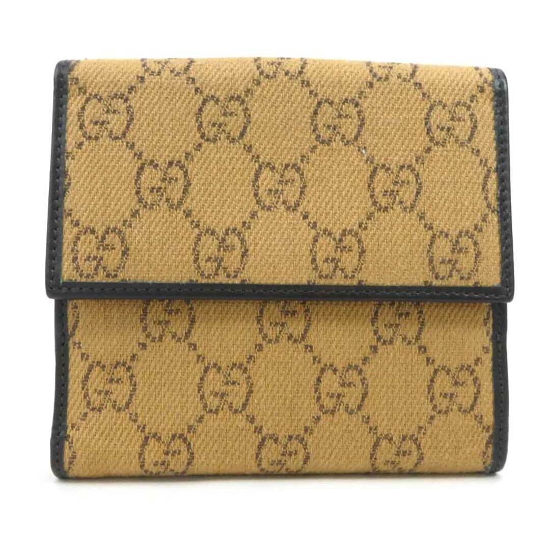 Gucci - グッチ GUCCI 二つ折り財布 GGキャンバス キャンバス/レザー
