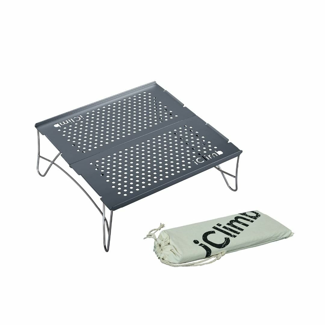 【色: Gunmetal】iClimb アウトドア テーブル 超軽量 折畳テーブ