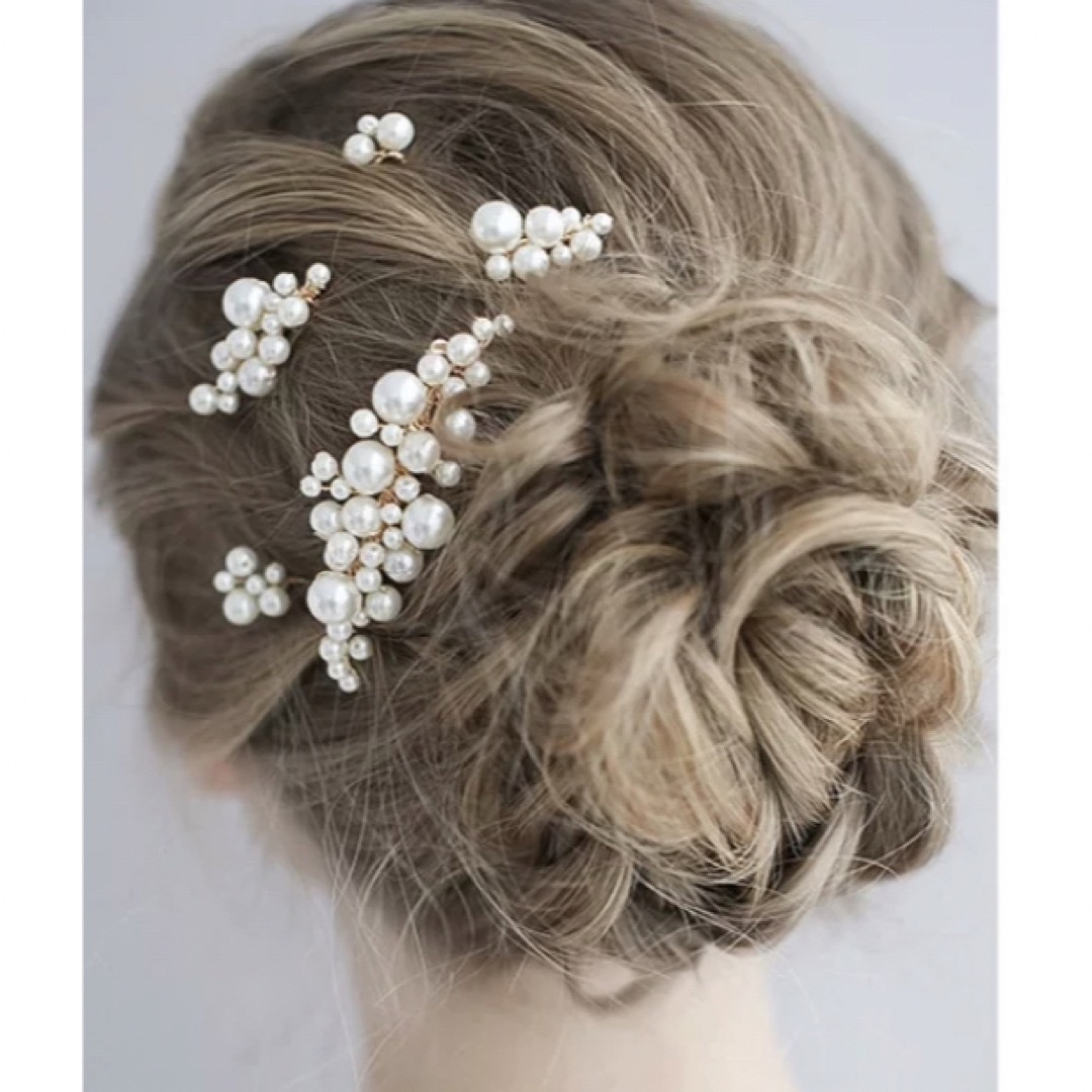 ヘアピン　ヘアアクセサリー  髪飾り　ヘアクリップ　ヘアコーム　結婚式　入学式 レディースのヘアアクセサリー(ヘアピン)の商品写真