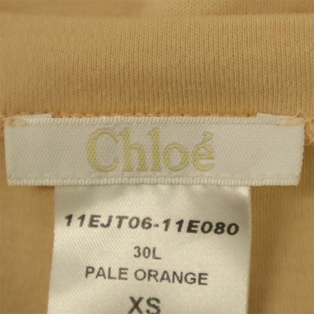 Chloe(クロエ)のクロエ バックリボン 刺繍 半袖 Tシャツ XS ピンク Chloe ポケット付き ロゴ レディース 【中古】  【230714】 メール便可 レディースのトップス(Tシャツ(半袖/袖なし))の商品写真