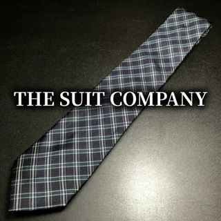 スーツカンパニー(THE SUIT COMPANY)のスーツカンパニー チェック ネイビー ネクタイ ナロータイ B103-O20(ネクタイ)