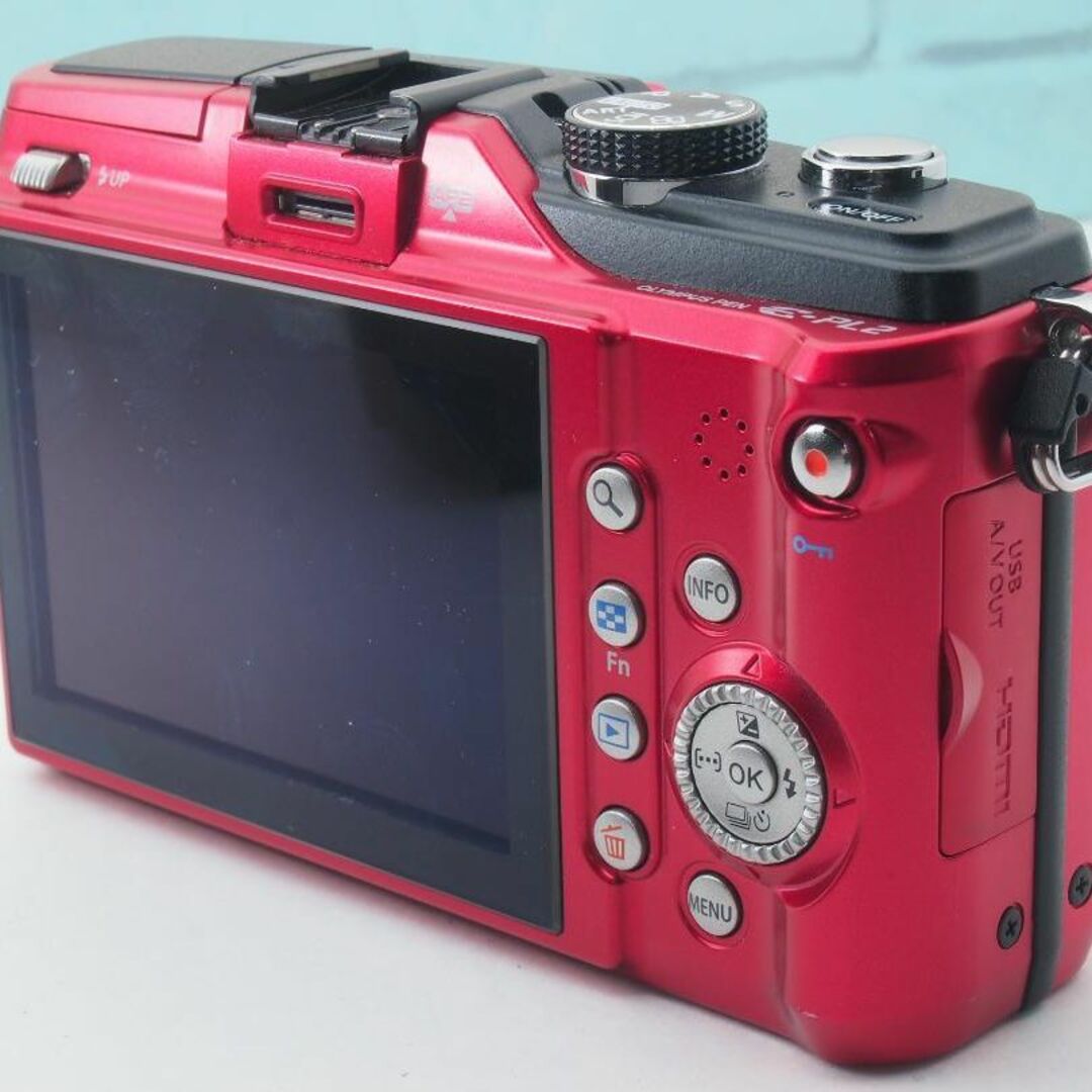 OLYMPUS(オリンパス)のオリンパス ペン E-PL2 レッド RED ボディ のみ スマホ/家電/カメラのカメラ(ミラーレス一眼)の商品写真