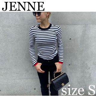 最終価格♡JENNE♡パールポイントボーダーニット レッド