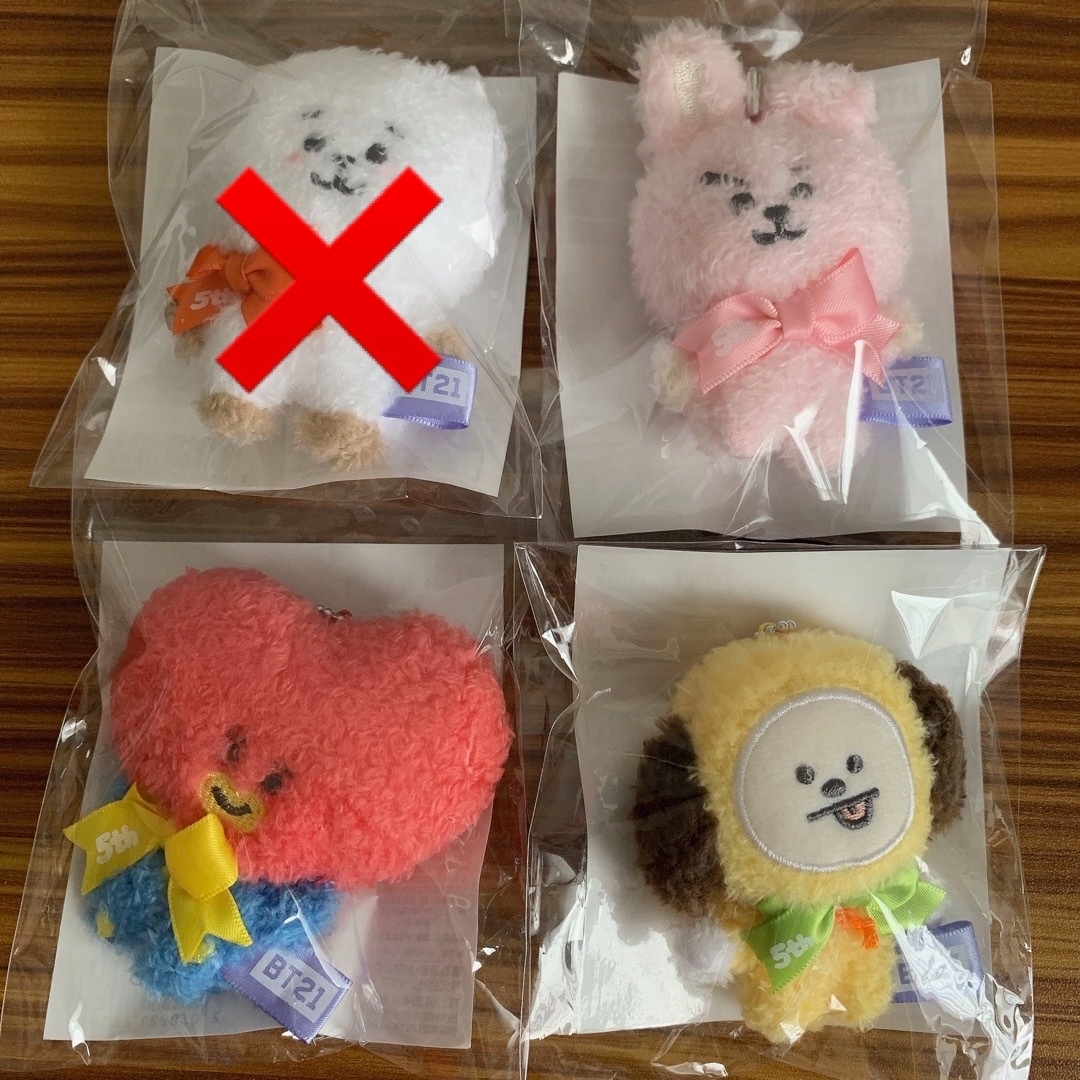 マスコットBT21 5周年アート展限定 ぬいぐるみマスコット 3点セット