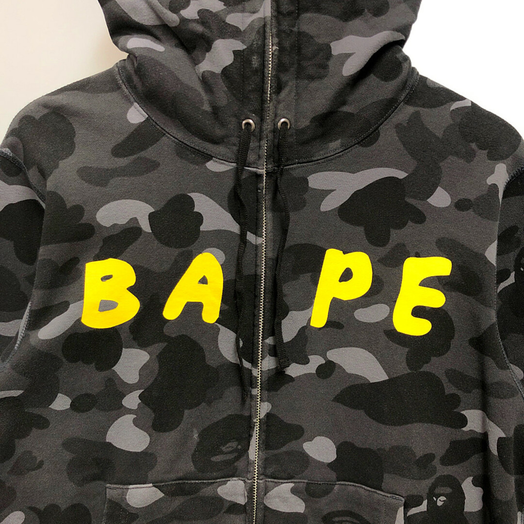 A BATHING APE アベイシングエイプ ×キースへリング 迷彩 ジップ パーカー 黒迷彩 サイズL 正規品 / B3921