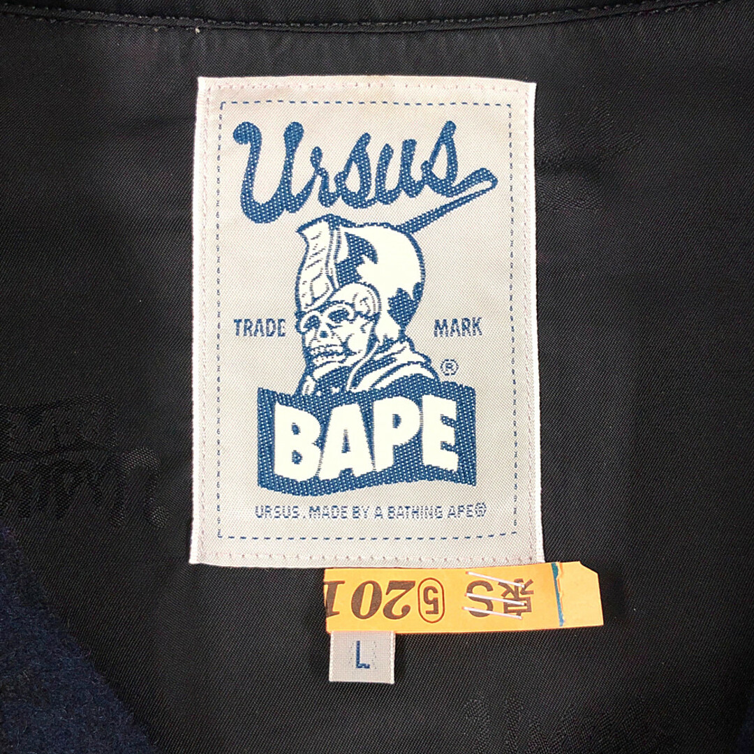 URSUS BAPE アーサスベイプ ウールチェック シャツ 厚手 長袖 URSUS BAPE アーサスベイプ ウールチェック シャツ 厚手 長袖