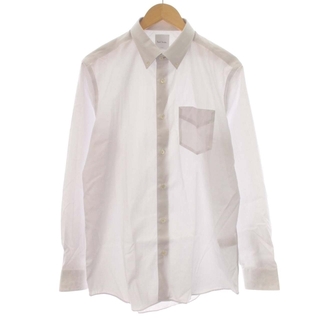 ポールスミス(Paul Smith)のポールスミス ワイシャツ ボタンダウン ストライプ 袖裏花柄 長袖 XL 白(シャツ)