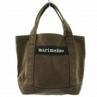 マリメッコ(marimekko)のマリメッコ Seidi Solid ミニ トートバッグ キャンバス オープン 茶(トートバッグ)