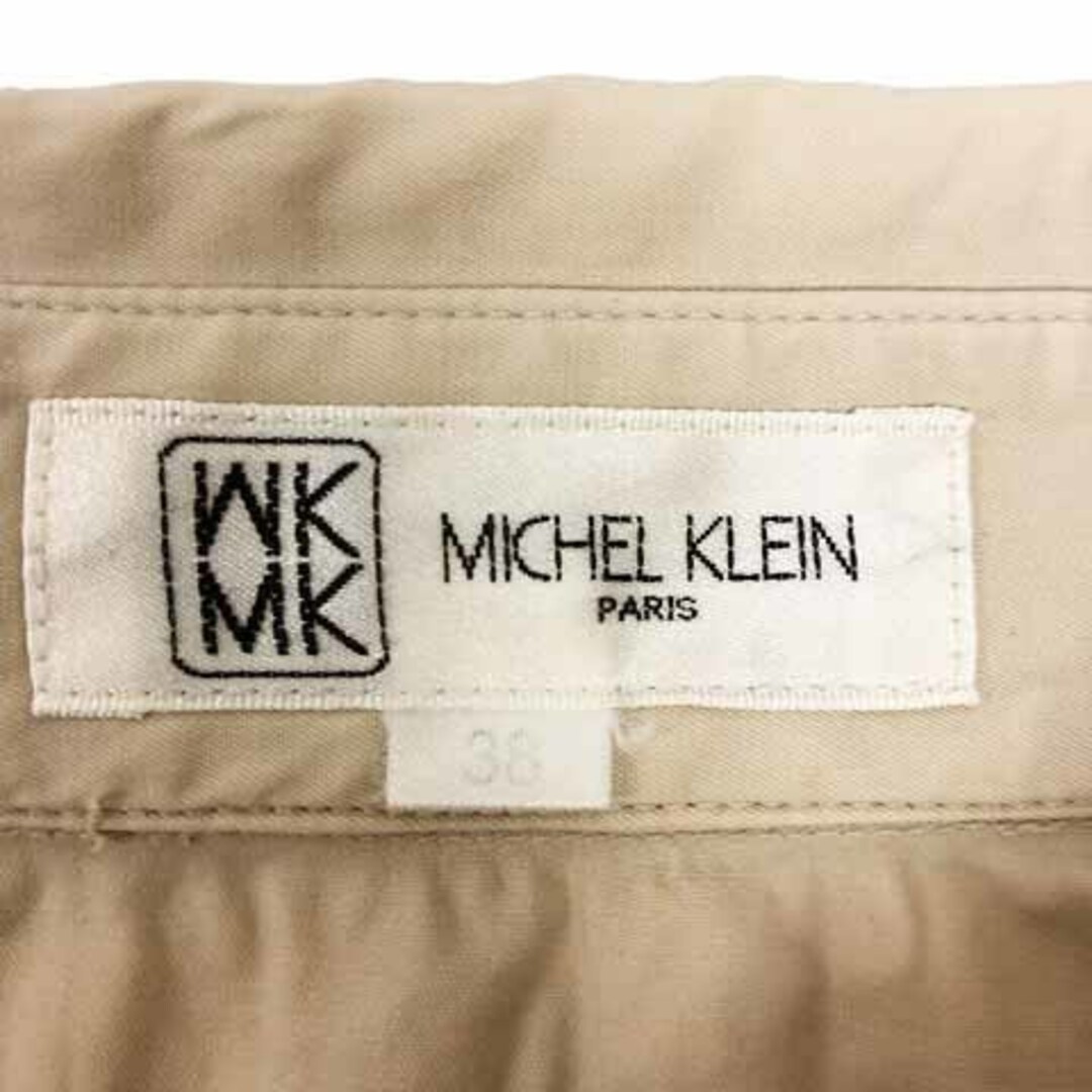 MICHEL KLEIN(ミッシェルクラン)のミッシェルクラン シャツ ブラウス プルオーバー 七分袖 無地 38 ベージュ レディースのトップス(シャツ/ブラウス(半袖/袖なし))の商品写真
