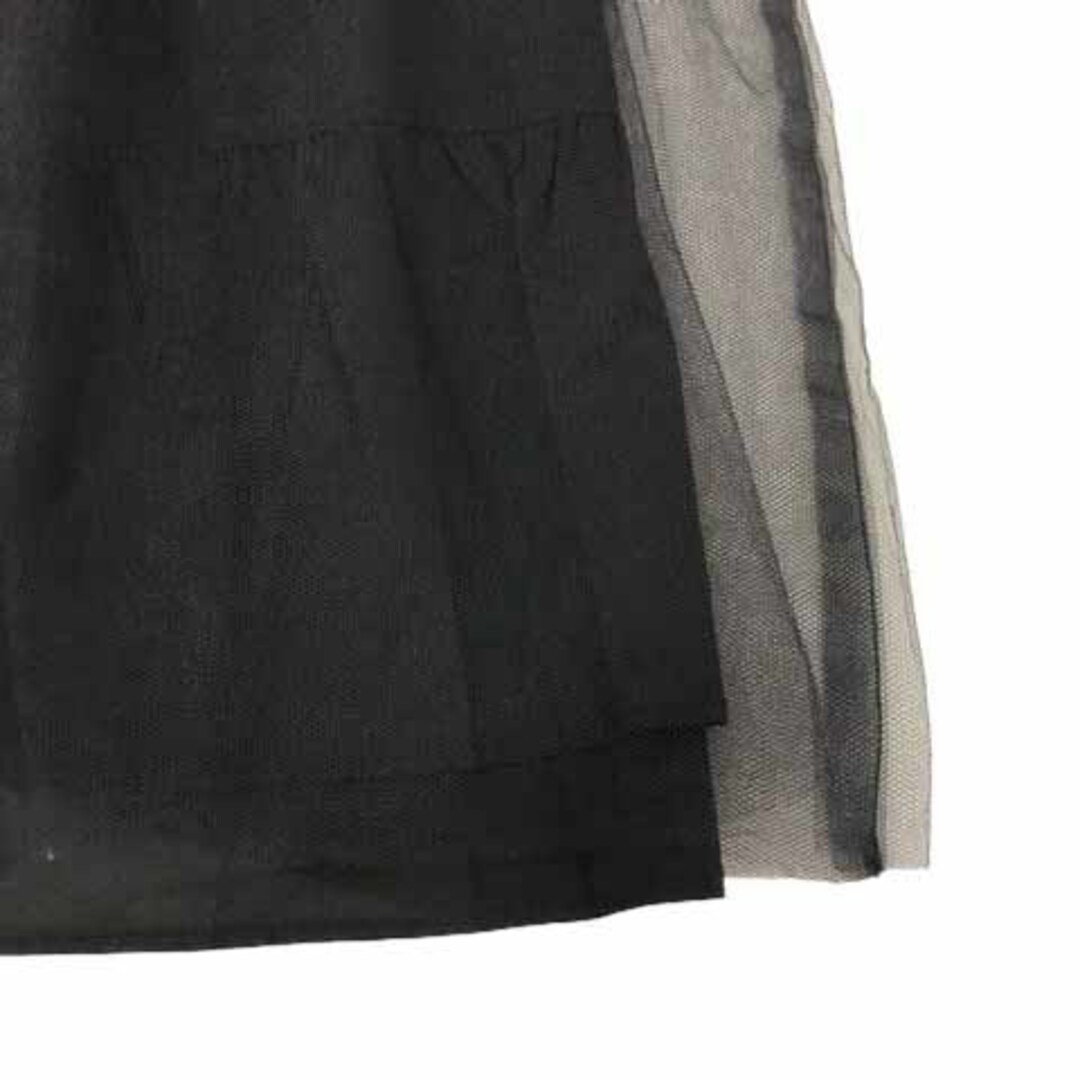 other(アザー)のレイシーラディアント ミニスカート チュール フレア ギャザー SR ブラック レディースのスカート(その他)の商品写真