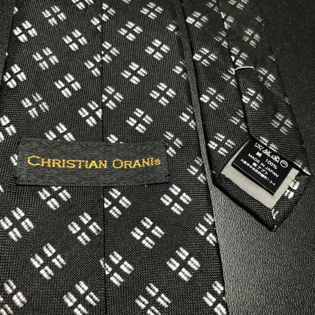 青山(アオヤマ)のクリスチャンオラーニ ドット ブラック ネクタイ B103-Q03 メンズのファッション小物(ネクタイ)の商品写真