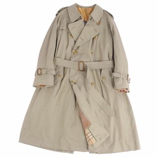 バーバリー(BURBERRY)のVintage バーバリー Burberrys コート 英国製 一枚袖 ライナー付き トレンチコート コットン100％ アウター メンズ 本体：42(L相当) ライナー：52 カーキ(トレンチコート)