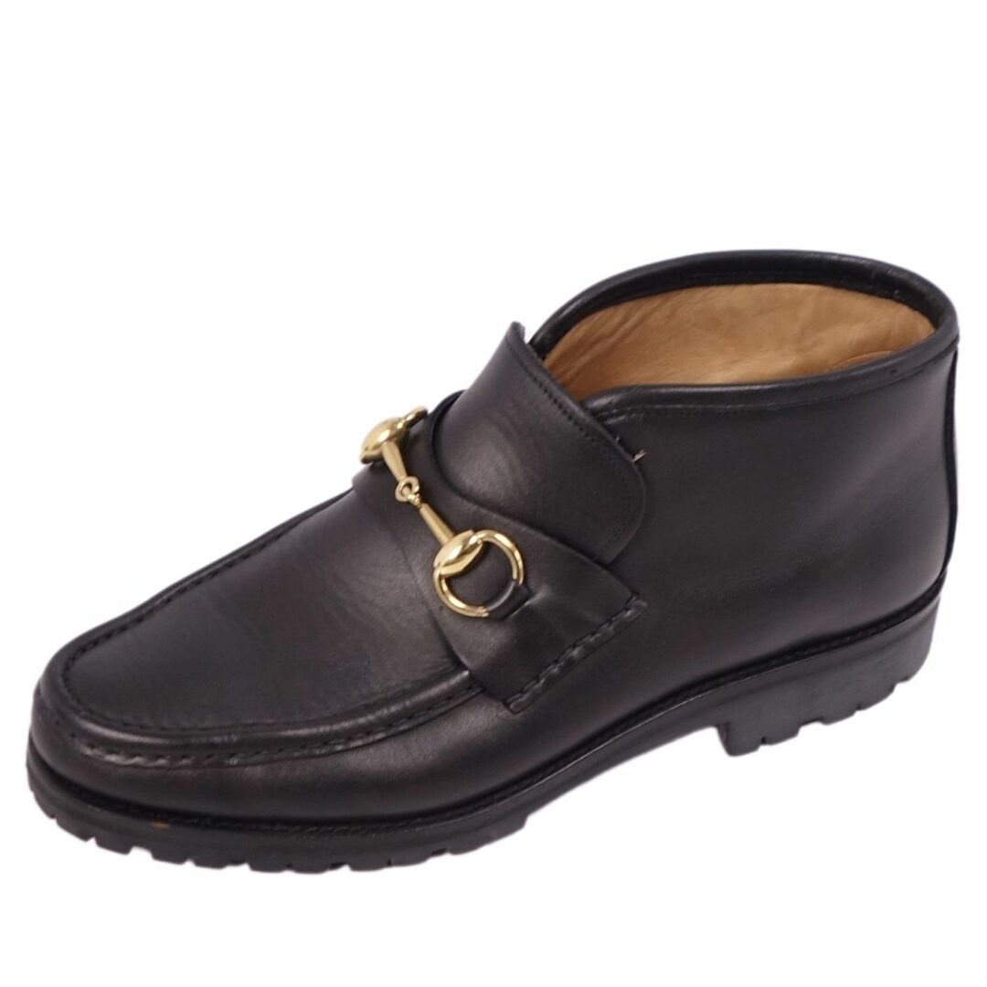美品 Vintage グッチ GUCCI ブーツ ショートブーツ チャッカブーツ ホースビット カーフレザー シューズ レディース 38(25cm相当) ブラック | フリマアプリ ラクマ