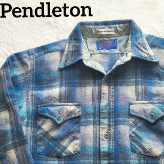 PENDLETON - 70's USA製 ペンドルトン 好配色 ボードシャツL オンブレ 