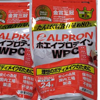 アルプロン(ALPRON)のアルプロン　ホエイプロテインWPC　練乳イチゴ味　900g2袋セット(プロテイン)